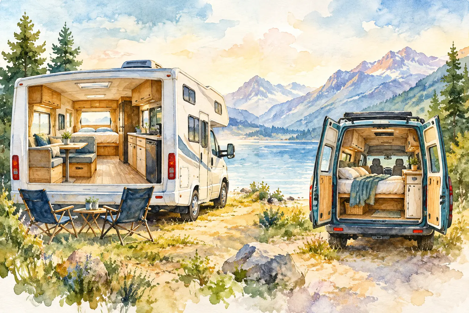 Motorhome Versus Campervan Space for Your Trip