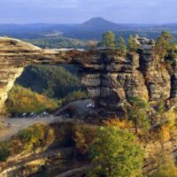 Pravčická brána. NP České Švýcarsko. 9.10.2004. Sken dia 67 Czech