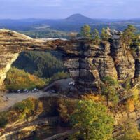 Pravčická brána. NP České Švýcarsko. 9.10.2004. Sken dia 67 Czech